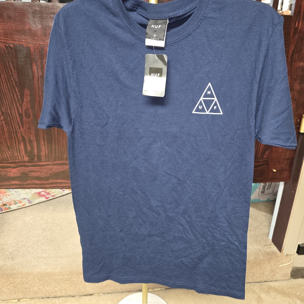 HUF Men's Dark Blue Graphic Tee